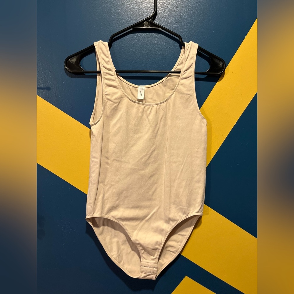 Agnes Cream Scoop Neck Full Coverage Bodysuit NWOT